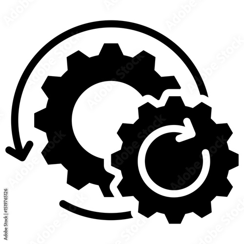 Process Glyph Icon
