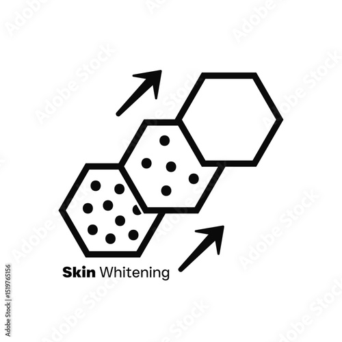 Creative icon showing skin whitening concept template