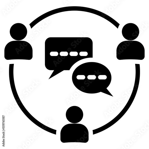 Communication Glyph Icon