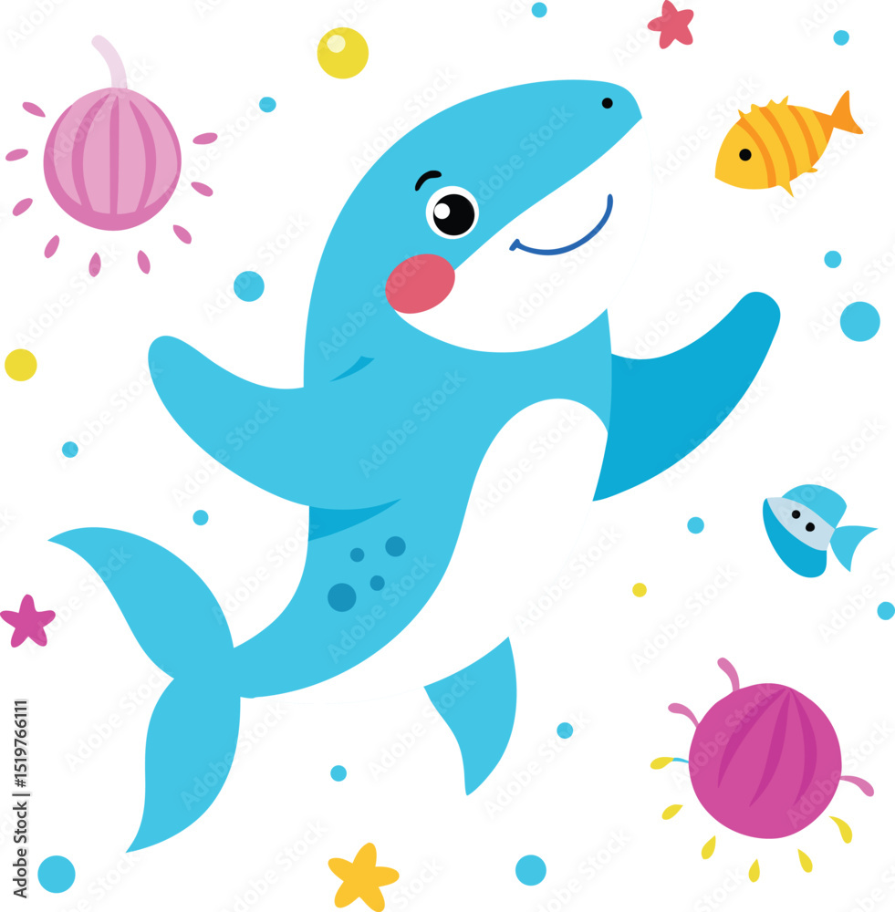 Obraz premium Fierce Shark Mascot Logo Vector for Sports and Gaming