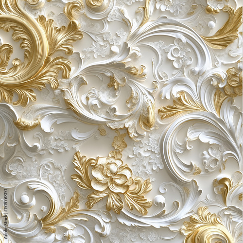 gold floral background
