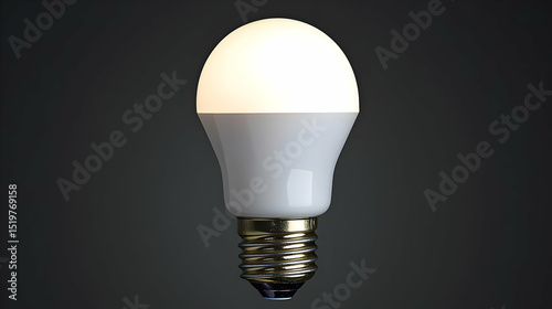 Modern Led Lightbulb With White Shade