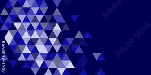 Abstract Modern blue geometric triangle background – abstract polygon pattern design.