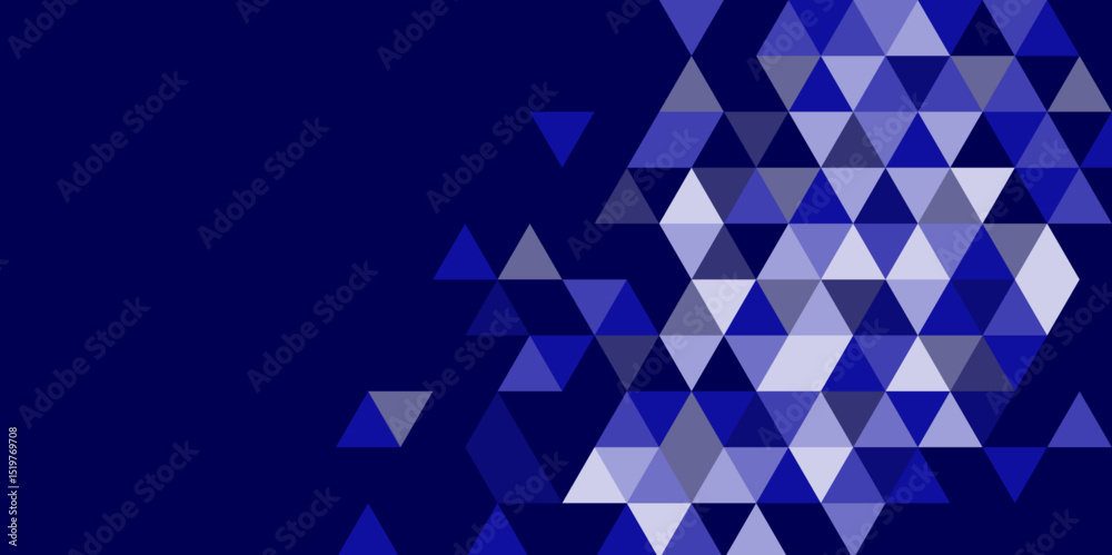 Fototapeta premium Abstract Modern blue geometric triangle background – abstract polygon pattern design.