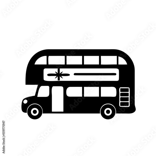 Double-decker touristic bus, travel and sightseeing concept