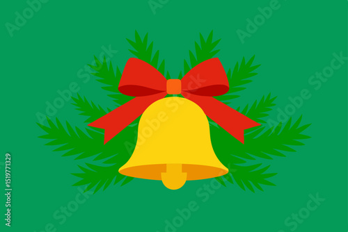 christmas bells on white background