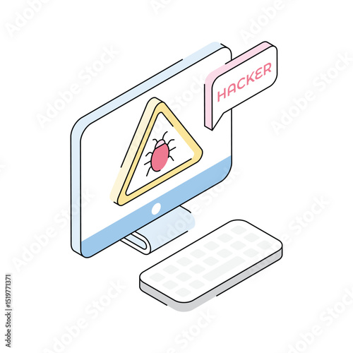 An isometric icon clearly showing a system bug error