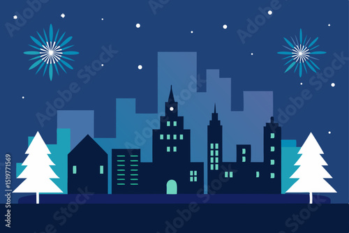 christmas night city