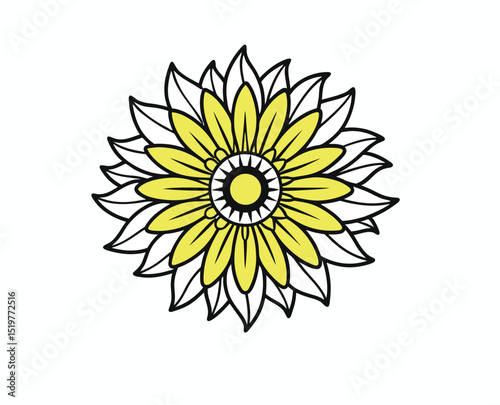 "Single Sunflower Isolated on White Background"
"Golden Sunflower in Full Bloom Under Clear Blue Sky"

