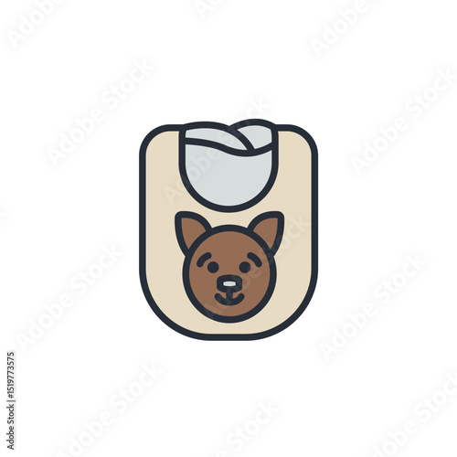 bib icons isolated on White Background. Flat style design