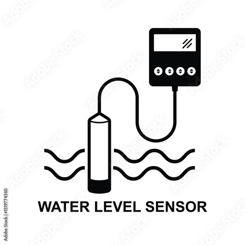 Water level sensor isolated on background vector illustration