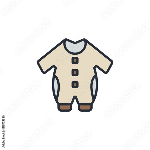 overall icons isolated on White Background. Flat style design