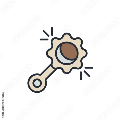 rattle icons isolated on White Background. Flat style design