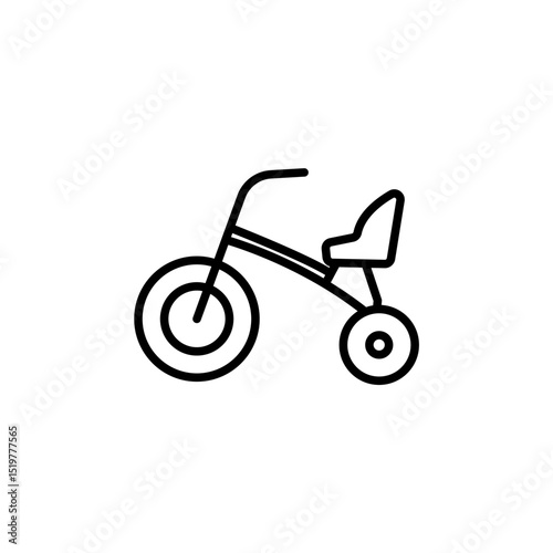 tricycle icons isolated on White Background. Flat style design