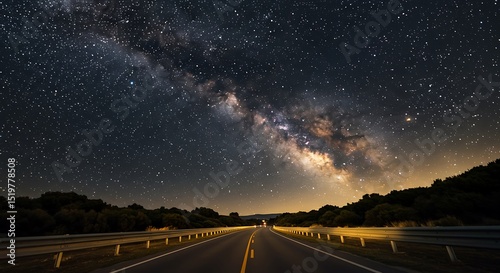Starry Night Drive: A Road Trip Under the Milky Way's Embrace