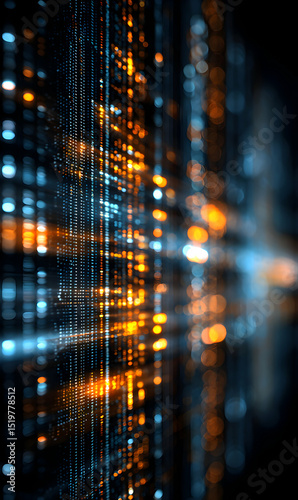 Wallpaper Mural Abstract network of digital data flowing in cyberspace creating a futuristic and technological atmosphere Torontodigital.ca