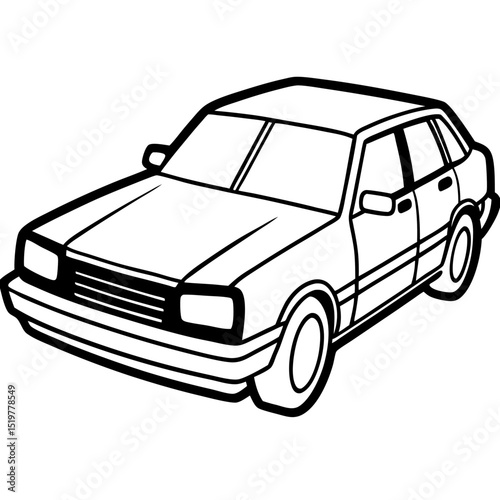 Clean Car Illustration – Vector Format
