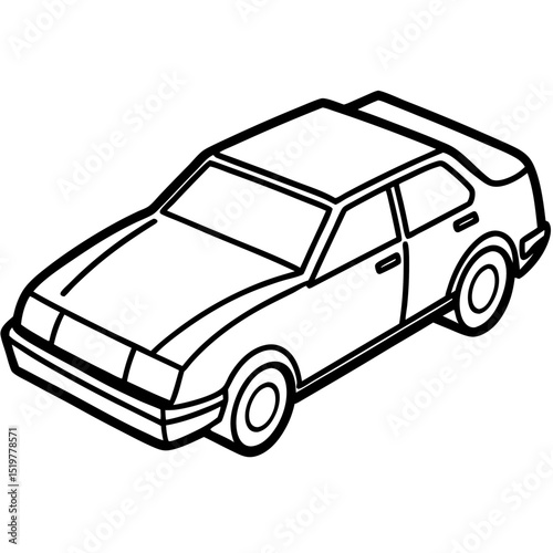 Clean Car Illustration – Vector Format