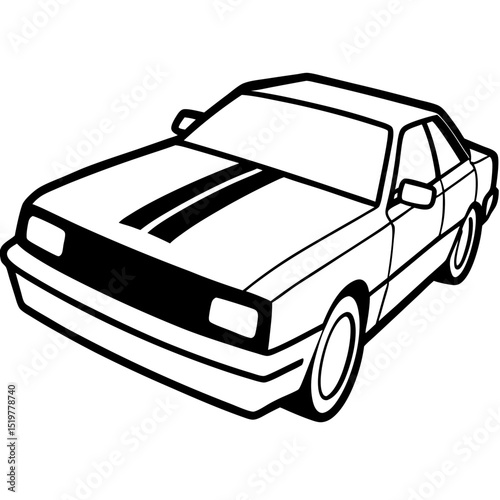 Clean Car Illustration – Vector Format