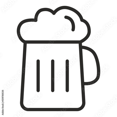 beer icon in outline style
