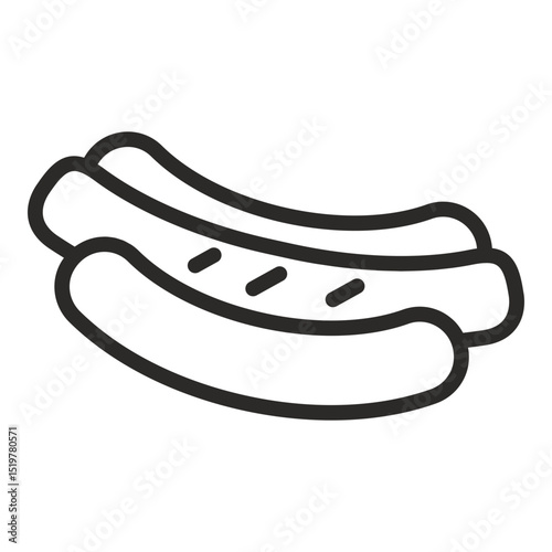hotdog icon in outline style