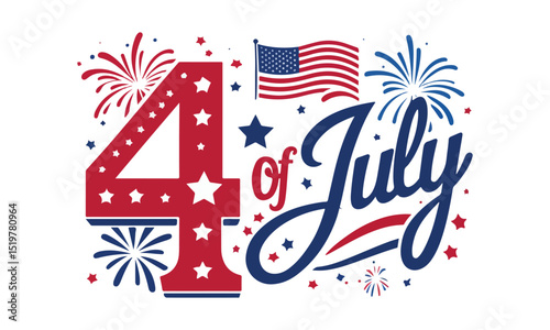 Patriotic 4th of July Graphic Design