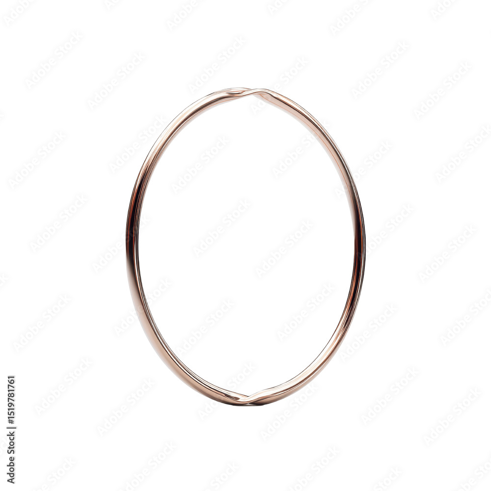 Rose Gold Oval Frame Elegant Minimalist Design Element Rose Gold Oval Frame Elegant Minimalist Design Element
