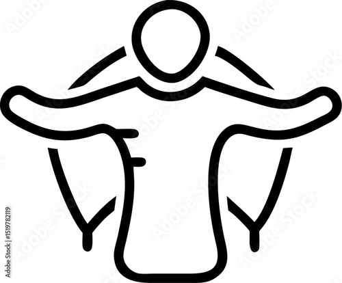 isolation vector outline icon on white or transparent background	
