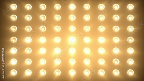 flashing Led wall light. Animation of flashing light bulbs on led wall or projectors for stage lights.