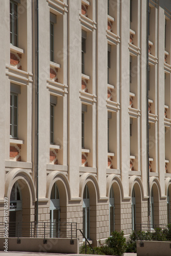 Détail d'une façade d'un bâtiment rénové