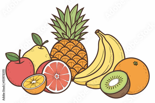 set of fruits