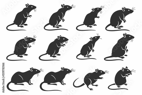set of animals silhouettes