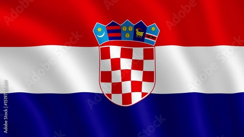 Croatia Waving Flag – High-Resolution 3D Render of Croatia National Flag in Motion