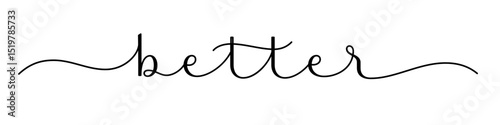 BETTER black vector brush calligraphy banner with swashes