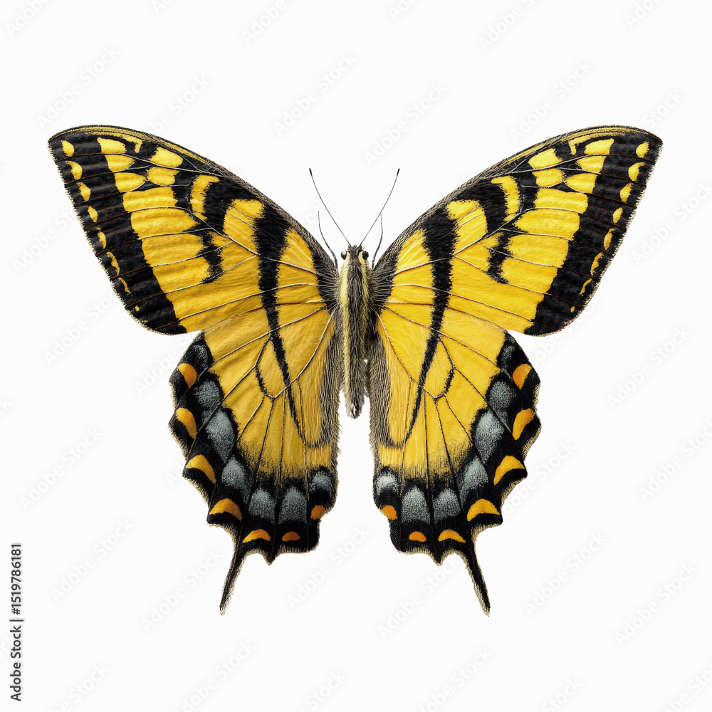 Fototapeta premium Eastern Tiger Swallowtail Butterfly Close-Up