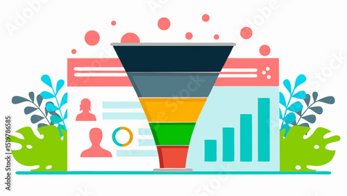 Navigating the conversion funnel towards business success enhancing leads to customers in an engaging vibrant