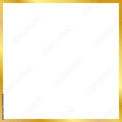 Golden line square border illustration