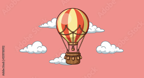 Hot air balloon flying in the sky