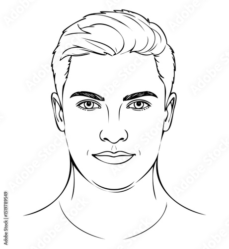 Twarz rysunek portret mężczyzny
