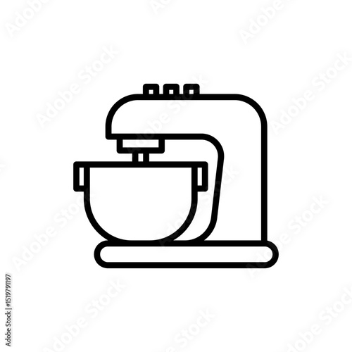 Vector illustration of an Dough Mixer icon on a white background