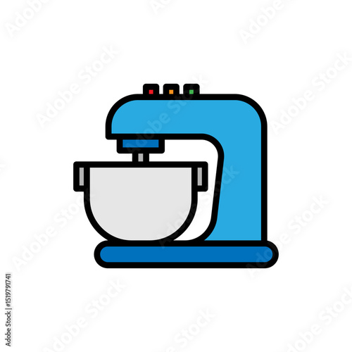 Vector illustration of an Dough Mixer icon on a white background