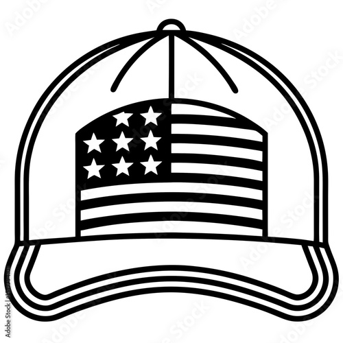USA Sports Cap Vector – Clean White Background