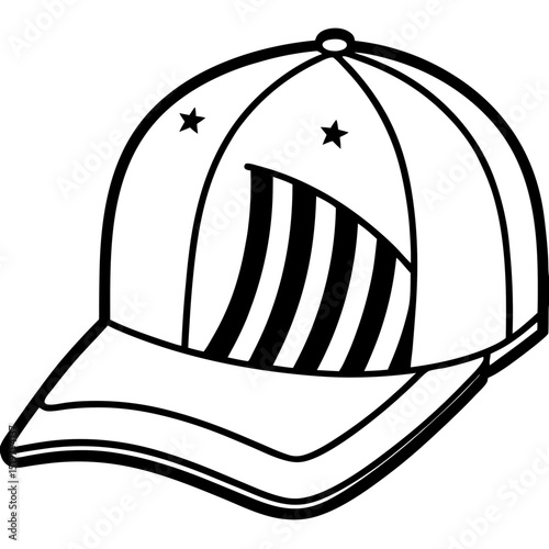 USA Sports Cap Vector – Clean White Background