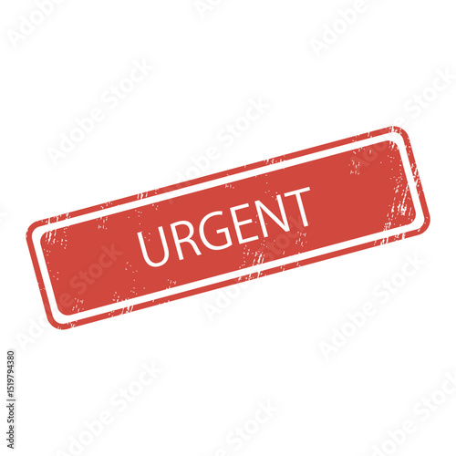 URGENT” Rubber Stamp Vector Illustration / Grunge Red Ink Seal