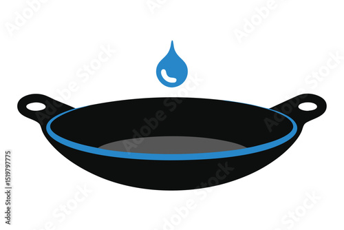 frying pan isolated on white
