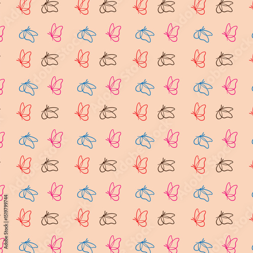 Butterfly seamless pattern design for fabric	