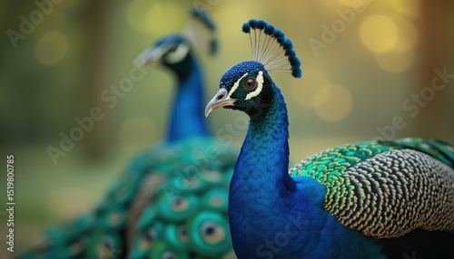 Closeup Portrait Of Two Birds With Colorful Feathers