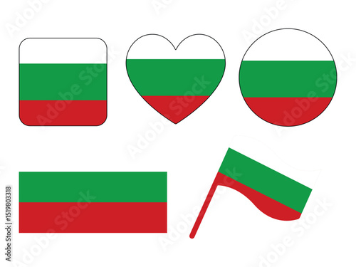 Bulgarian map vector illustration different shape 