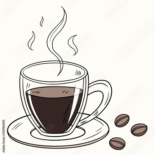 cup of coffee vector illustration