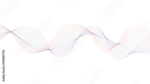 Abstract Wave Line Background. Smooth Gradient Flow Design